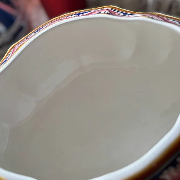 Ornate Hand painted Multicolor Ceramic Large Tureen - Picture 6 of 8